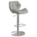 Gray Faux Leather Adjustable Height Barstool F41367