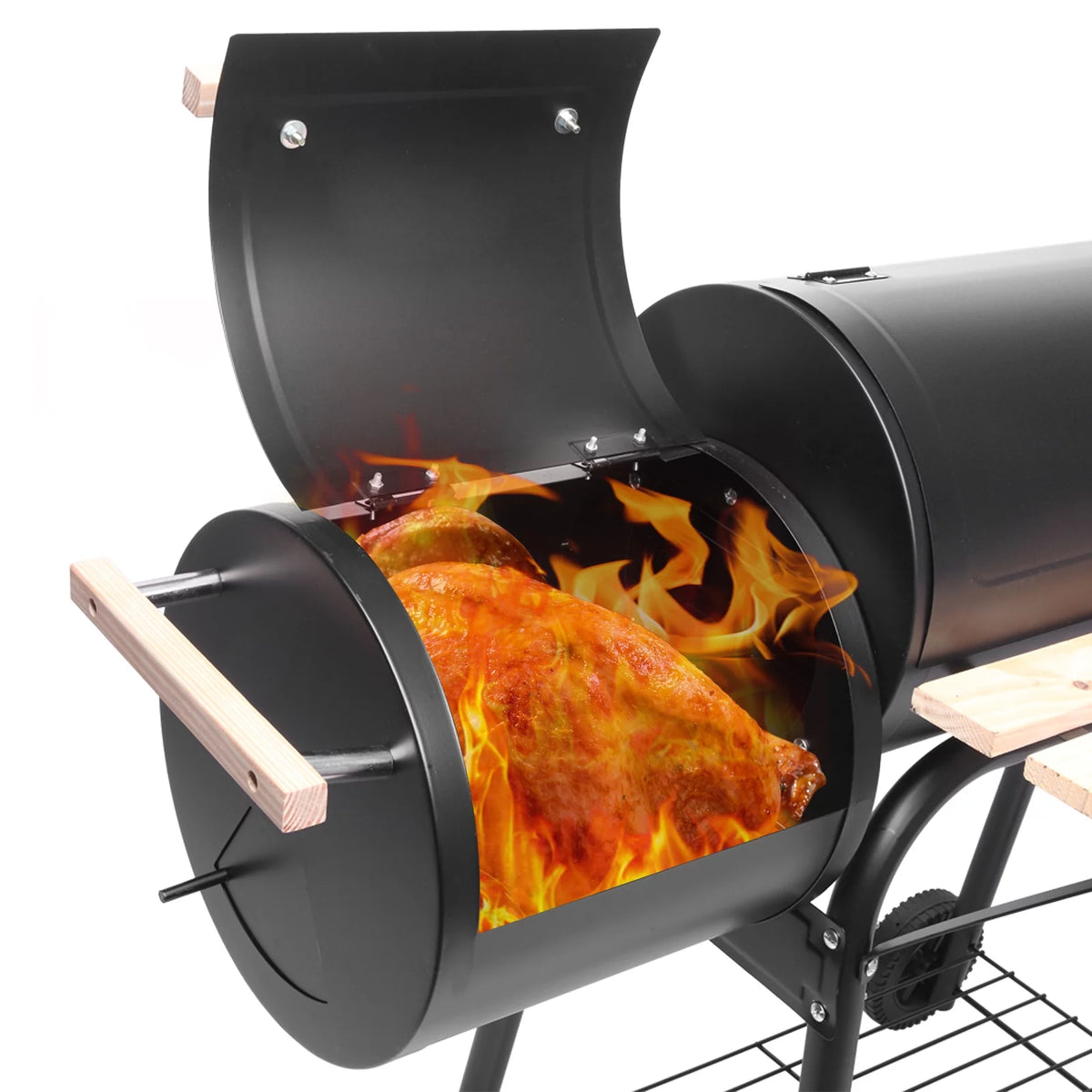 Charcoal Grill Offset Smoker B9888