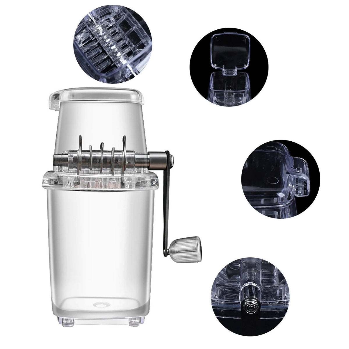 Manual Ice Shaver Ice Crusher Snow Cone Maker O49687