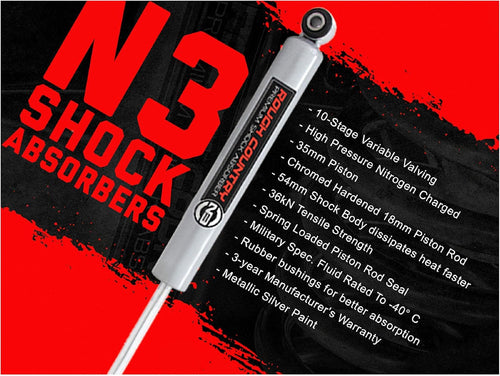 0-3" N3 Rear Shock Absorbers P39041