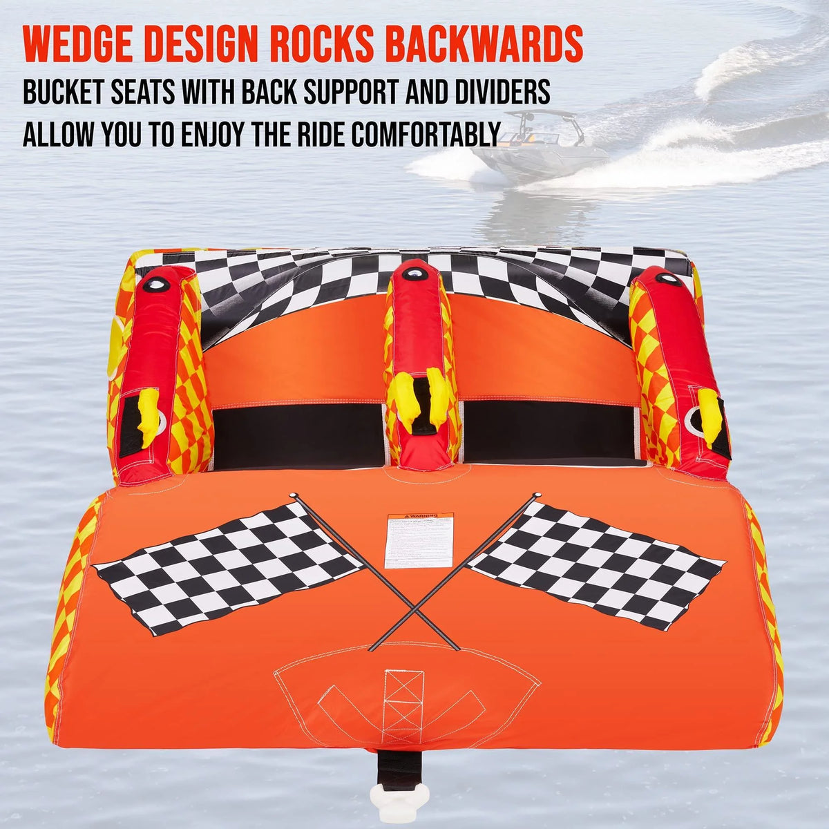 Red Towable Water Tube with Cushion Seats Z213