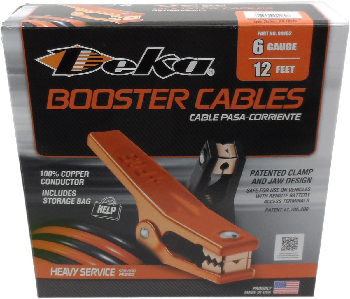 CABLE, BOOSTER DUAL 6 GA 12' BLK/ORG Z381904