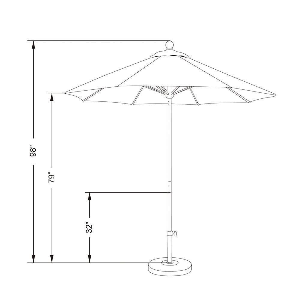 7.5 Air Blue Market Umbrella L600