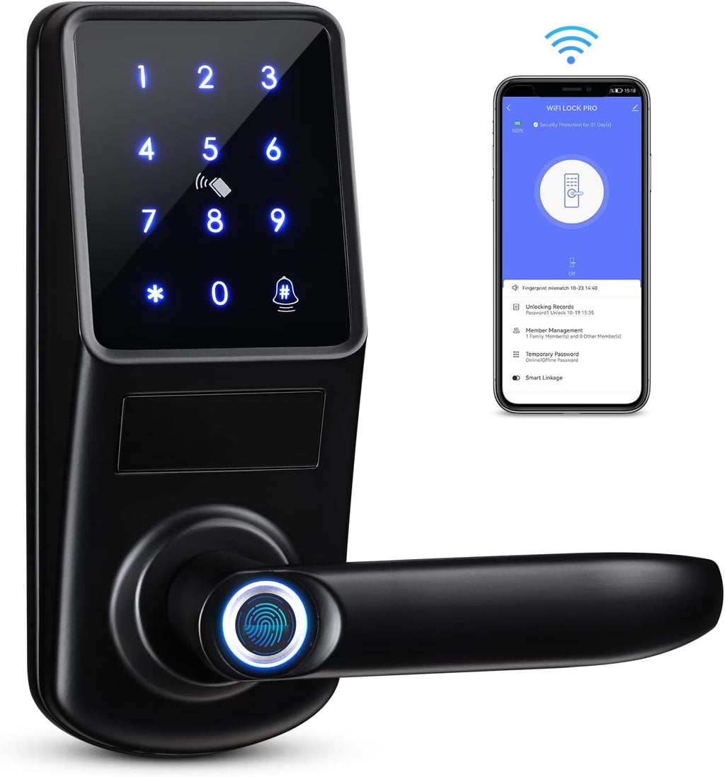 Smart Fingerprint Door Lock with Reversible Handle H2540