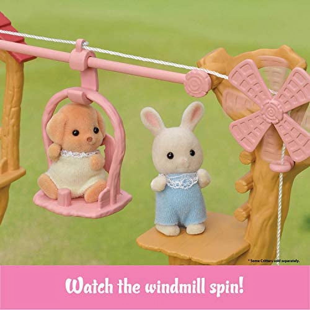 Baby Ropeway Park Dollhouse Toy with Rabbit Figure M60421