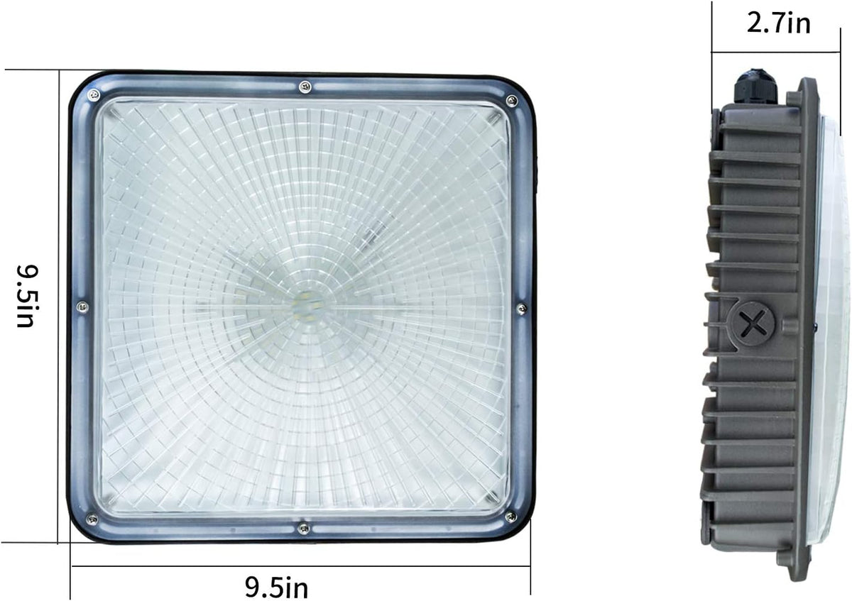 70Watt LED Canopy Light, 5500K Daylight White, 9.5 x 9.5, 120V to 277V W69877