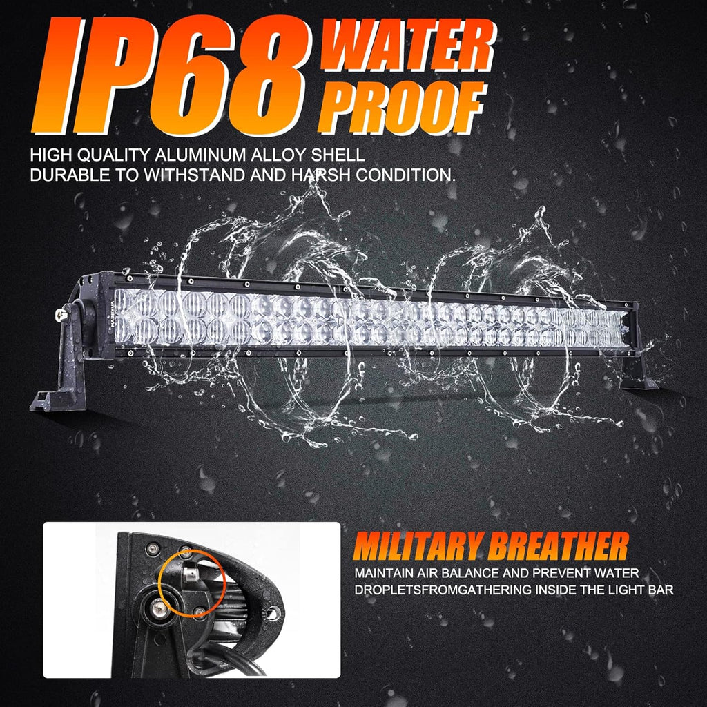 42 LED Light Bar 240W Spot Flood Combo Off Road Driving Lights with Wiring Harness F260
