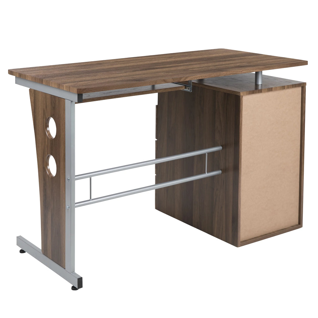 Rustic Walnut Desk with Three Drawer P162584