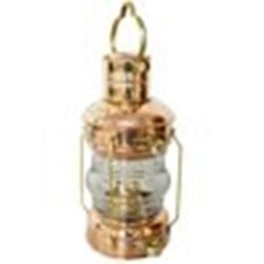 Brass & Copper Anchor Oil Lamp Ship Lantern P695