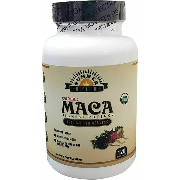 Organic Maca 120 Capsules 1500mg G974613