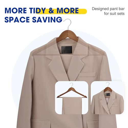 30-Pack Wooden Clothes Hangers with Rotatable Hook H177762