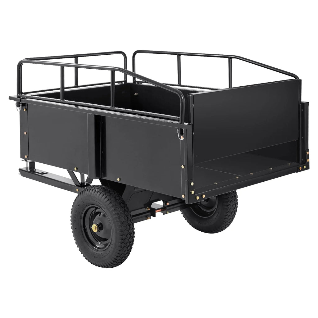 750 lbs 15 Cu. Ft Steel Utility Trailer with Removable Sides Q475