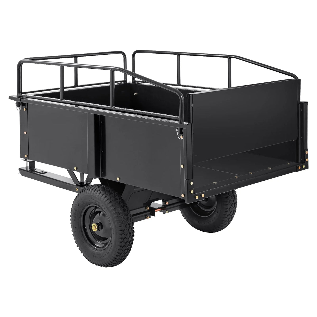 750 lbs 15 Cu. Ft Steel Utility Trailer with Removable Sides Q475