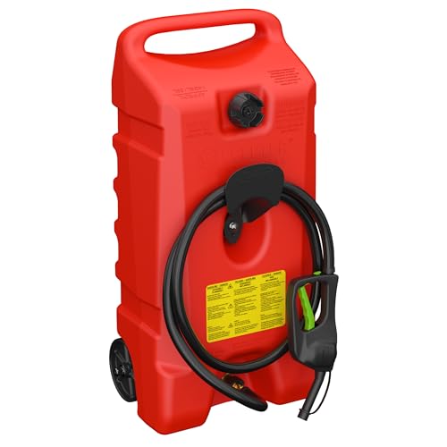14 Gallon Yellow Portable Diesel Fuel Tank Container with Siphon Pump and Hose N580235