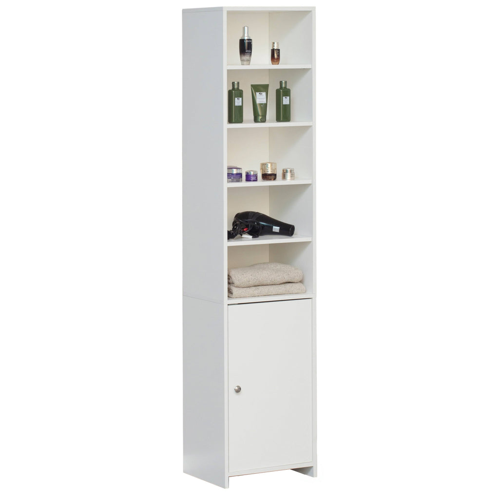 White Tall Freestanding Bathroom Storage Cabinet U1370