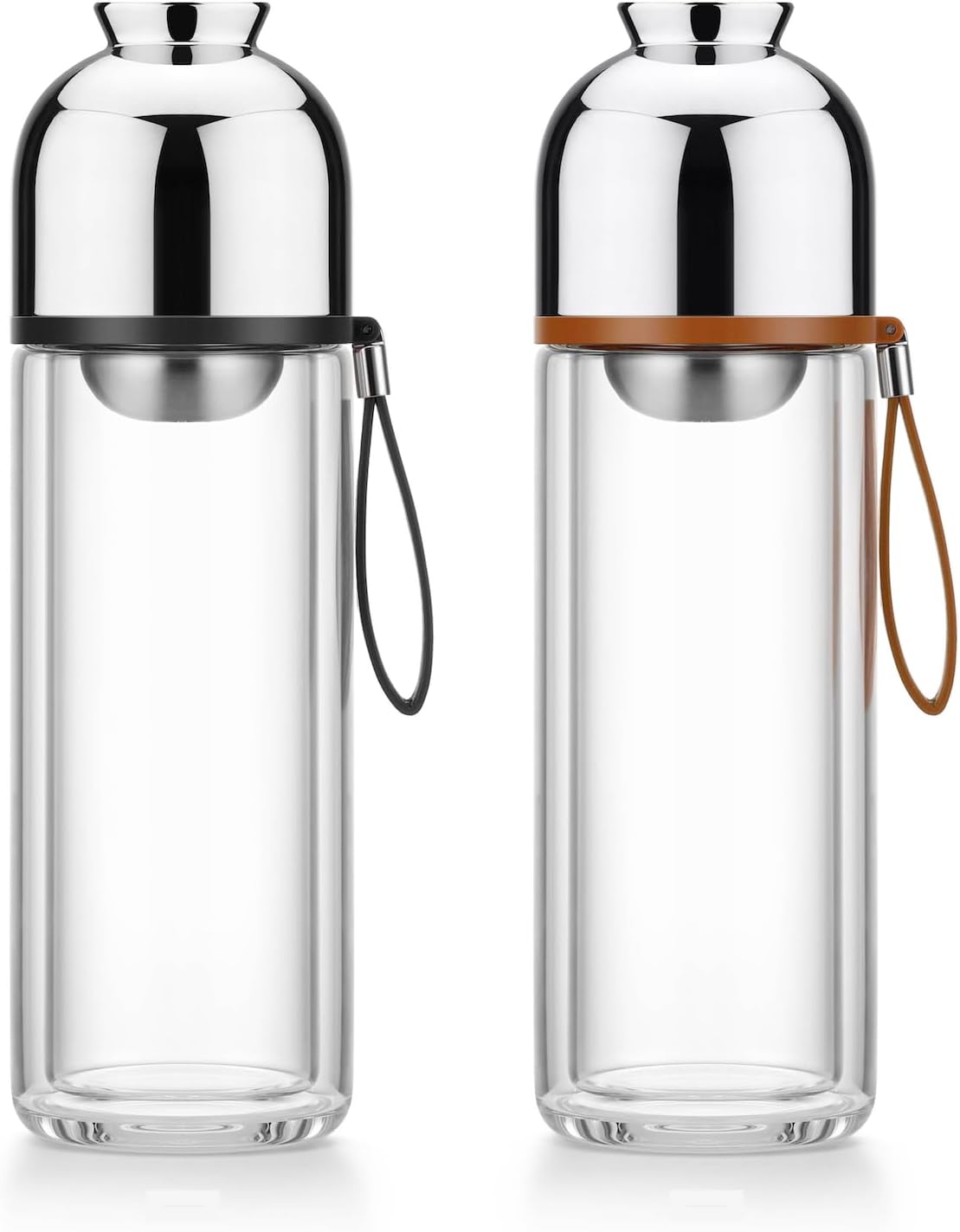 Double Wall Borosilicate Glass Tea Infuser Bottle Y48432