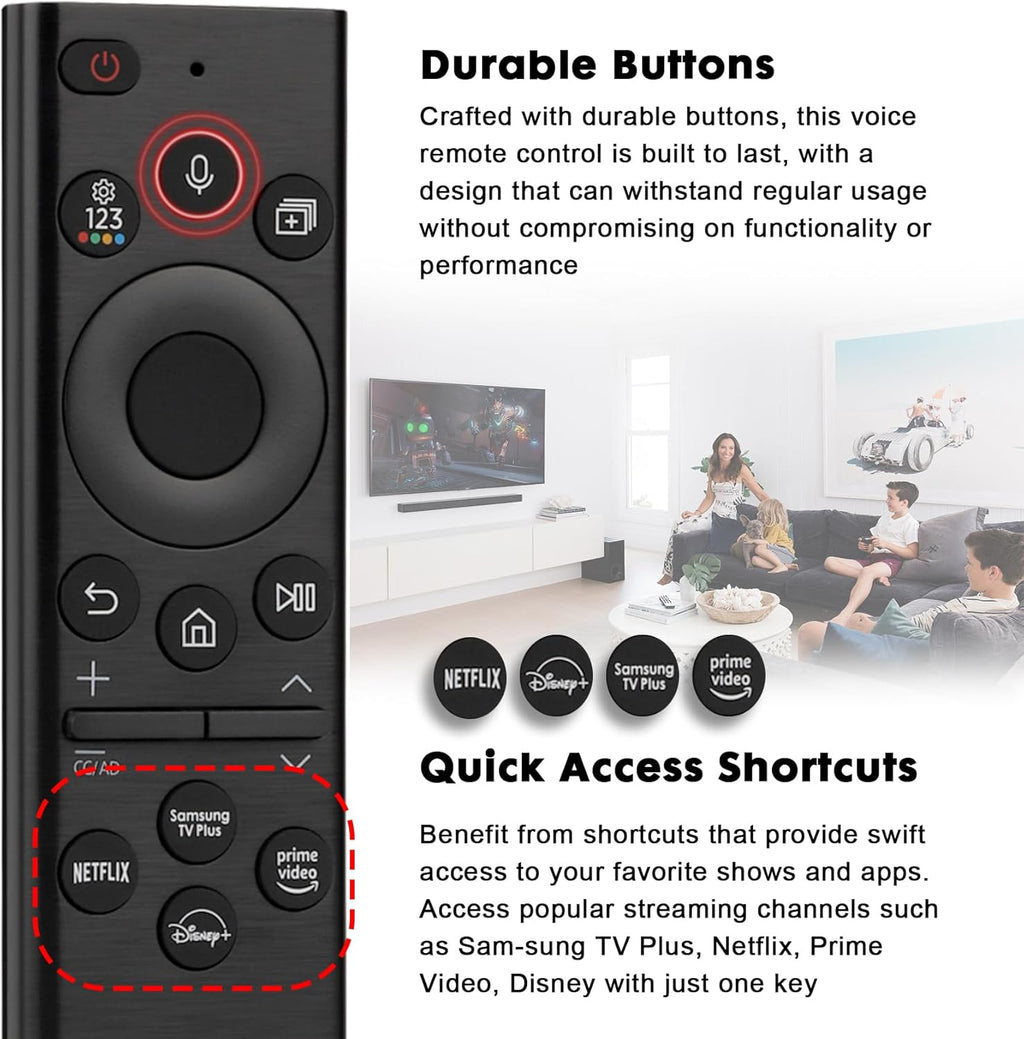 Voice Remote Control Compatible with Samsung Smart TV P192