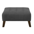 Gray Tufted Ottoman V4308