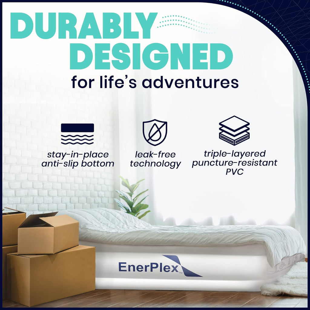 Twin 13 Inch Double Height Inflatable Air Mattress with Built-in Dual Pump C3610