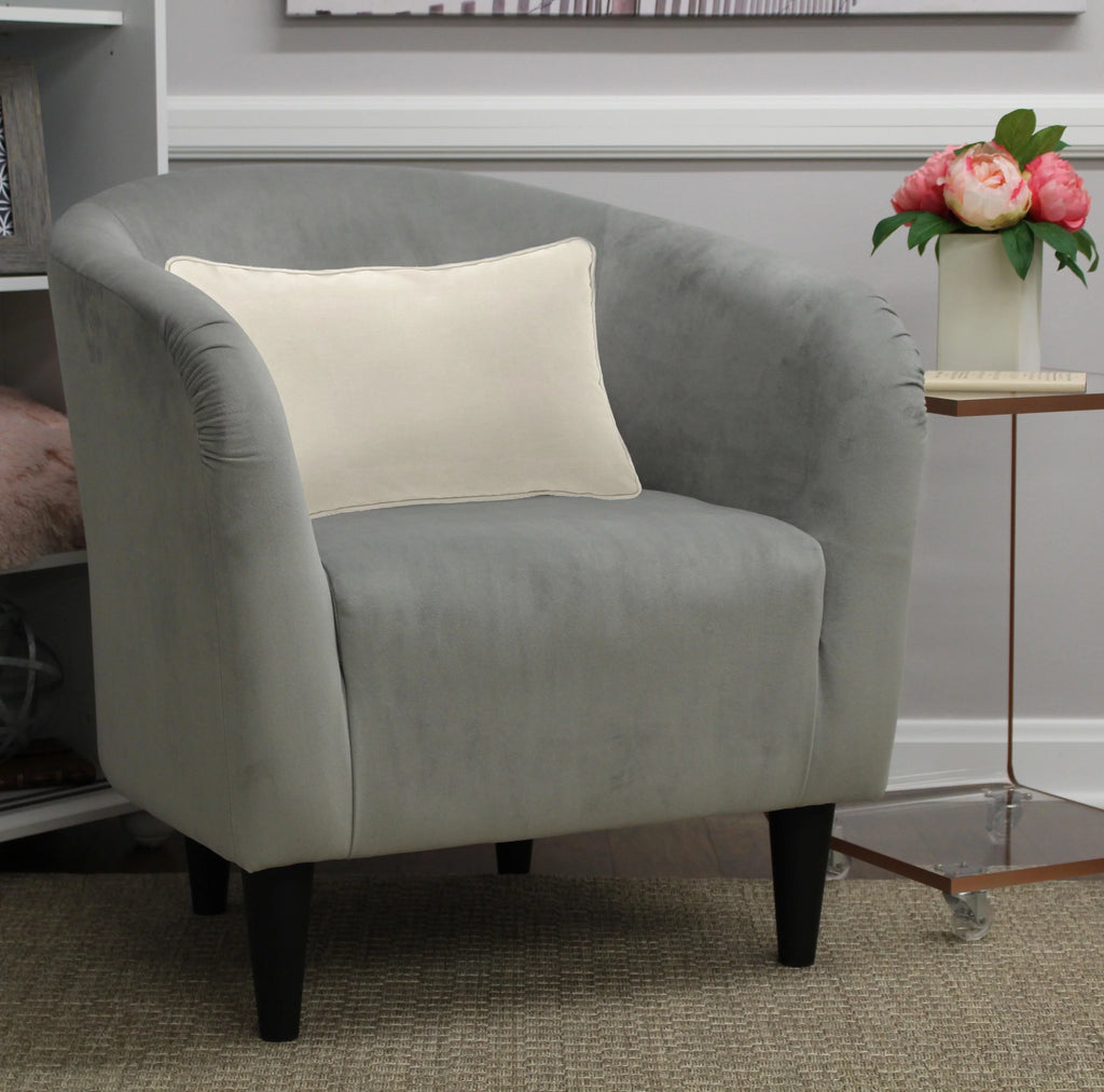 Dove Gray Microfiber Accent Chair U5106