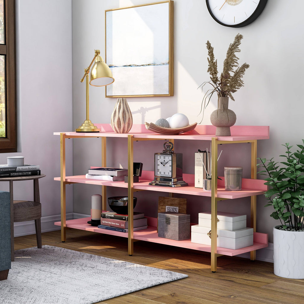 Gold Metal Wide Display Shelf H401