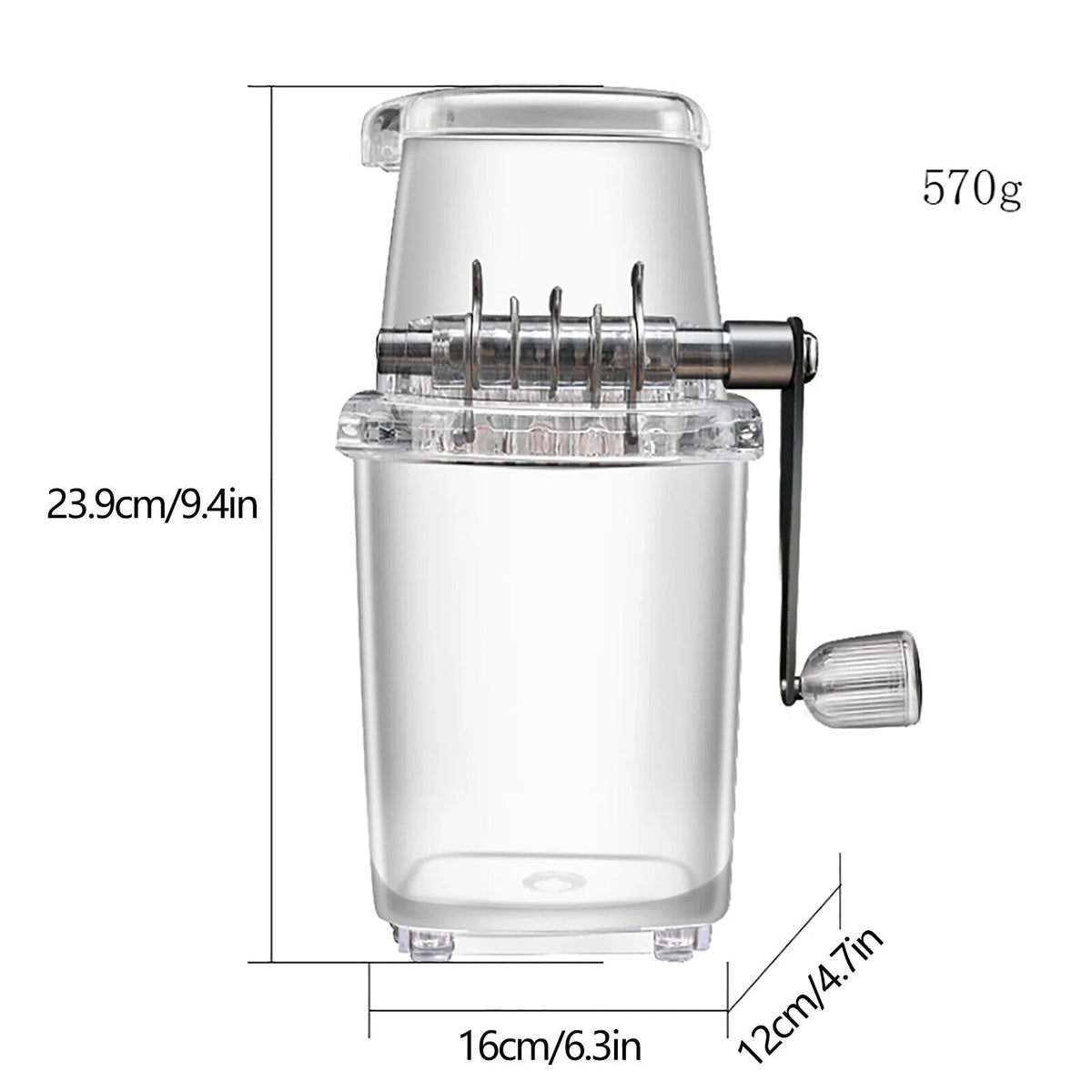 Manual Ice Shaver Ice Crusher Snow Cone Maker O49687
