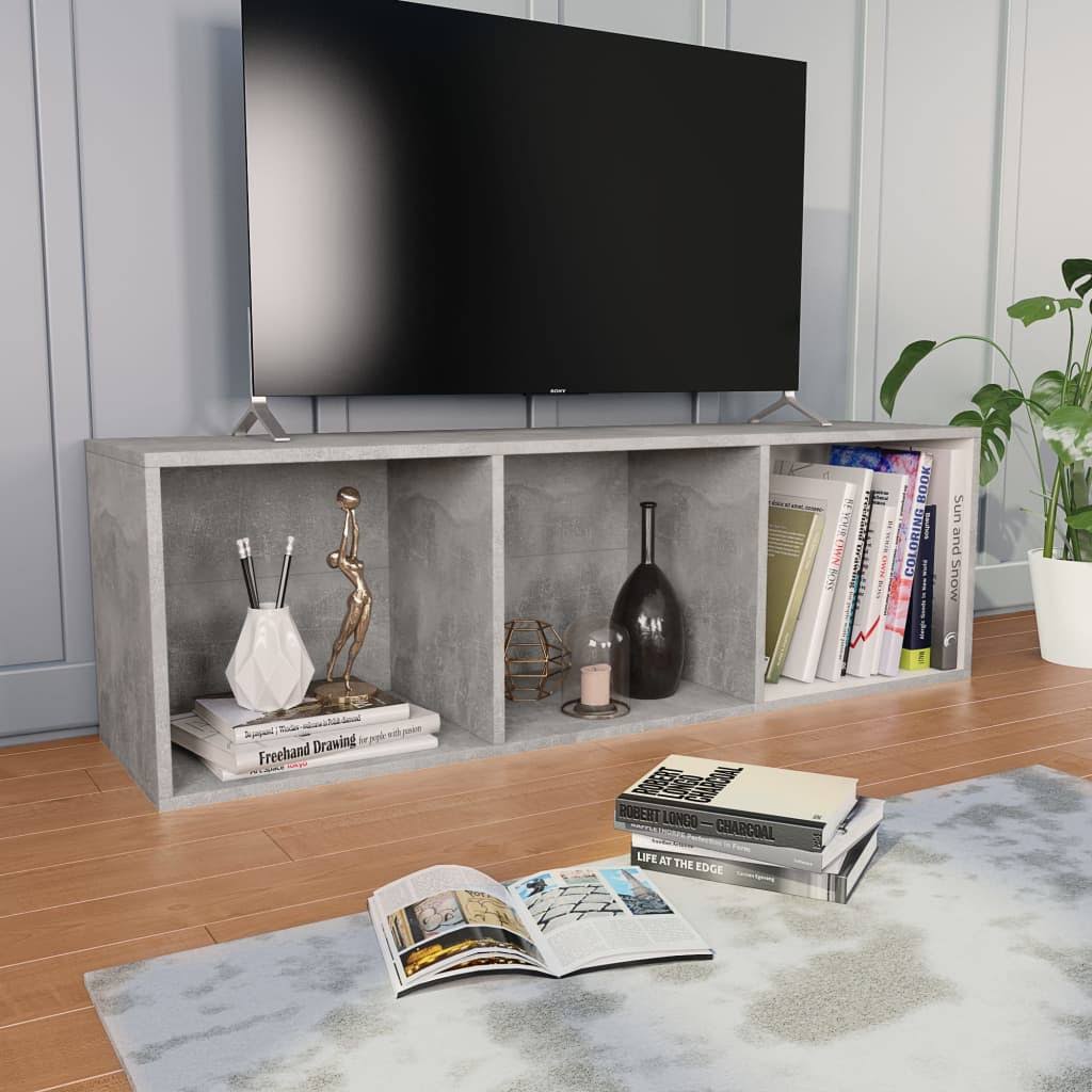 Concrete Gray Chipboard Book Cabinet TV Cabinet I67320