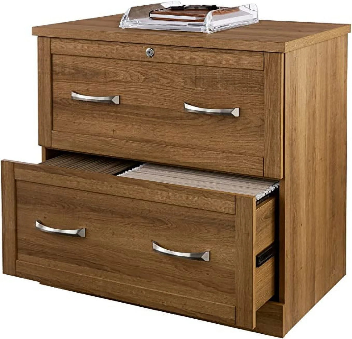 Golden Oak 2 Drawer File Cabinet U13517