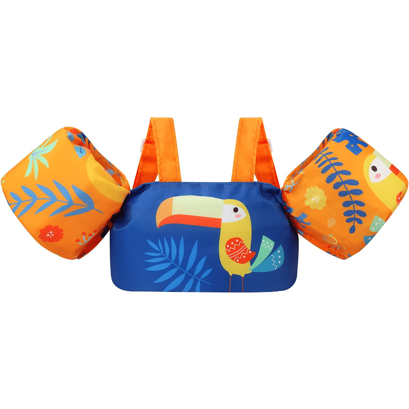 Toddler Swim Vest Floaties Jacket with Water Wings and Shoulder Strap E29703