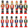 12 Pcs Small Wooden Nutcracker Ornament G867