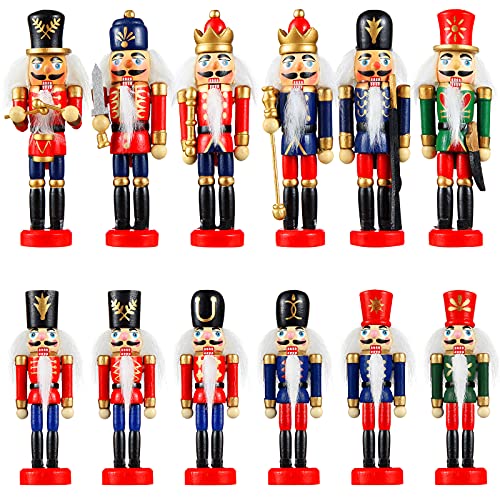 12 Pcs Small Wooden Nutcracker Ornament G867