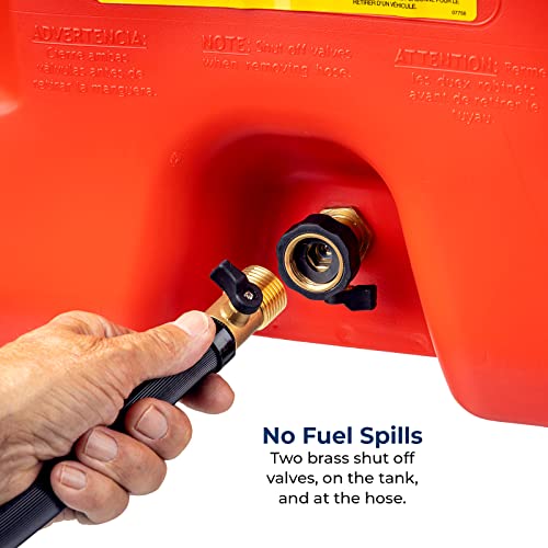 14 Gallon Yellow Portable Diesel Fuel Tank Container with Siphon Pump and Hose N580235