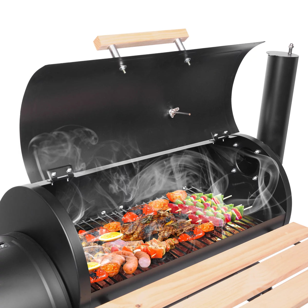 Charcoal Grill Offset Smoker B9888