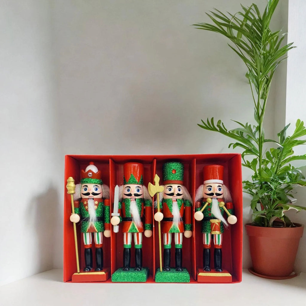 4Pcs Nutcracker Figurine Doll Ornament Toy Y859412