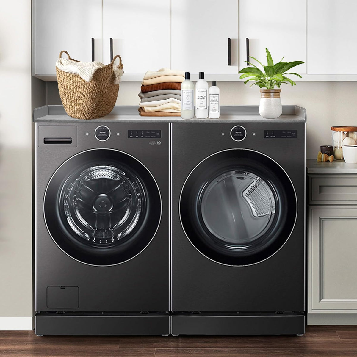Gray Laundry Countertop Wood E983