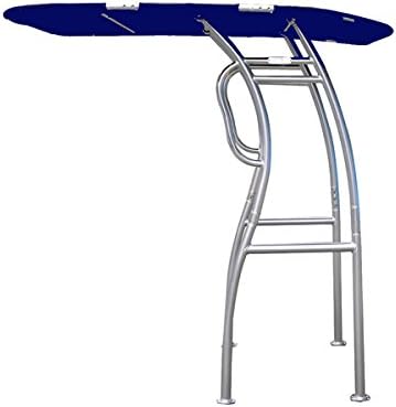 White Powder Coat - Black Canopy Collapsible Center Console Fishing Boat Canopy X869045