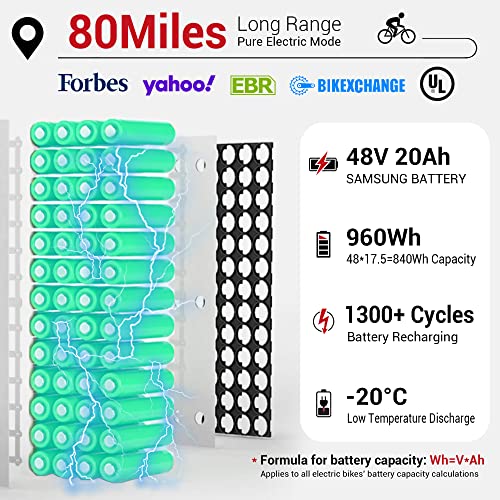 750W 48V 20Ah Removable Battery 26x4 Tire 7-Speed Electric Bike I376003