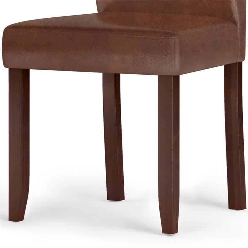 Distressed Saddle Brown Parson Dining Chair (Set of 2) M8978