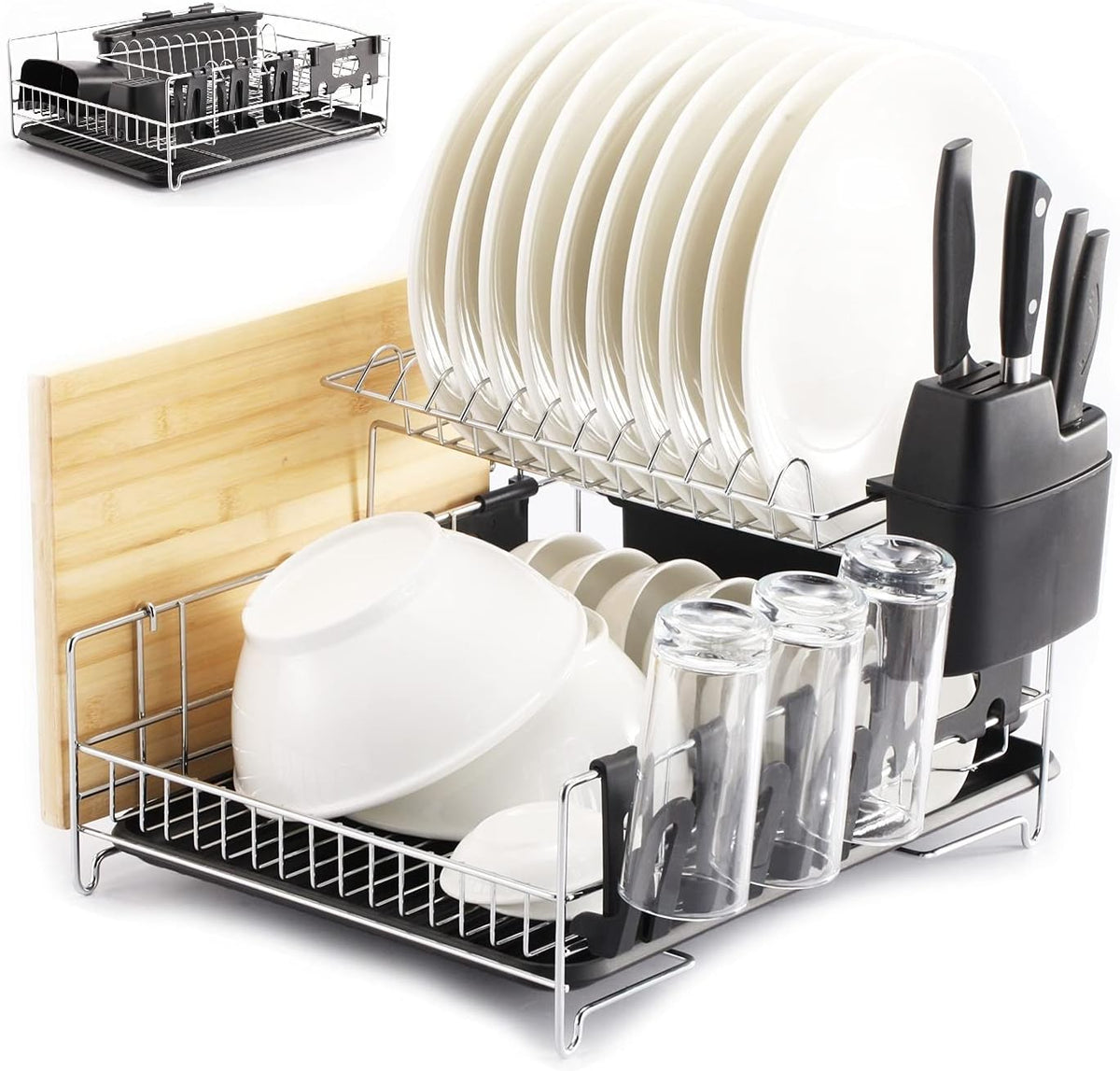 Dish Rack with Microfiber Mat K107