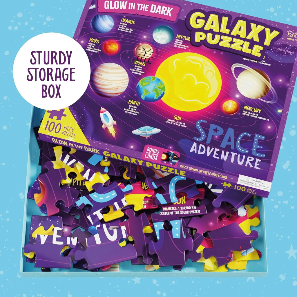Glow in The Dark 100 Piece Galaxy Puzzle for Kids F546