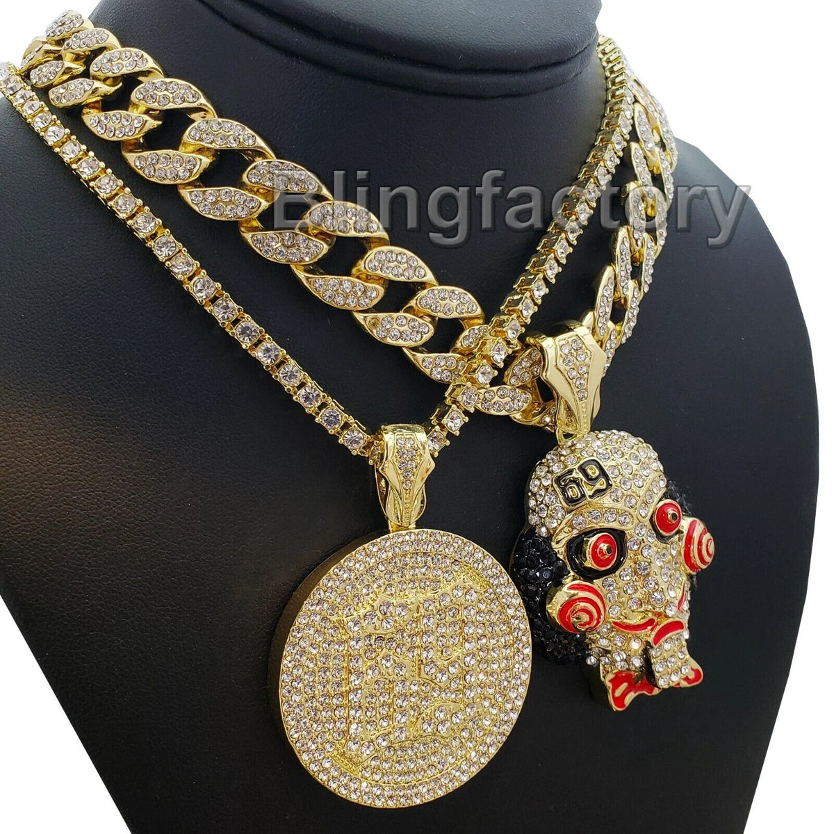 18" Full Iced Cuban Choker Chain Necklace W1152