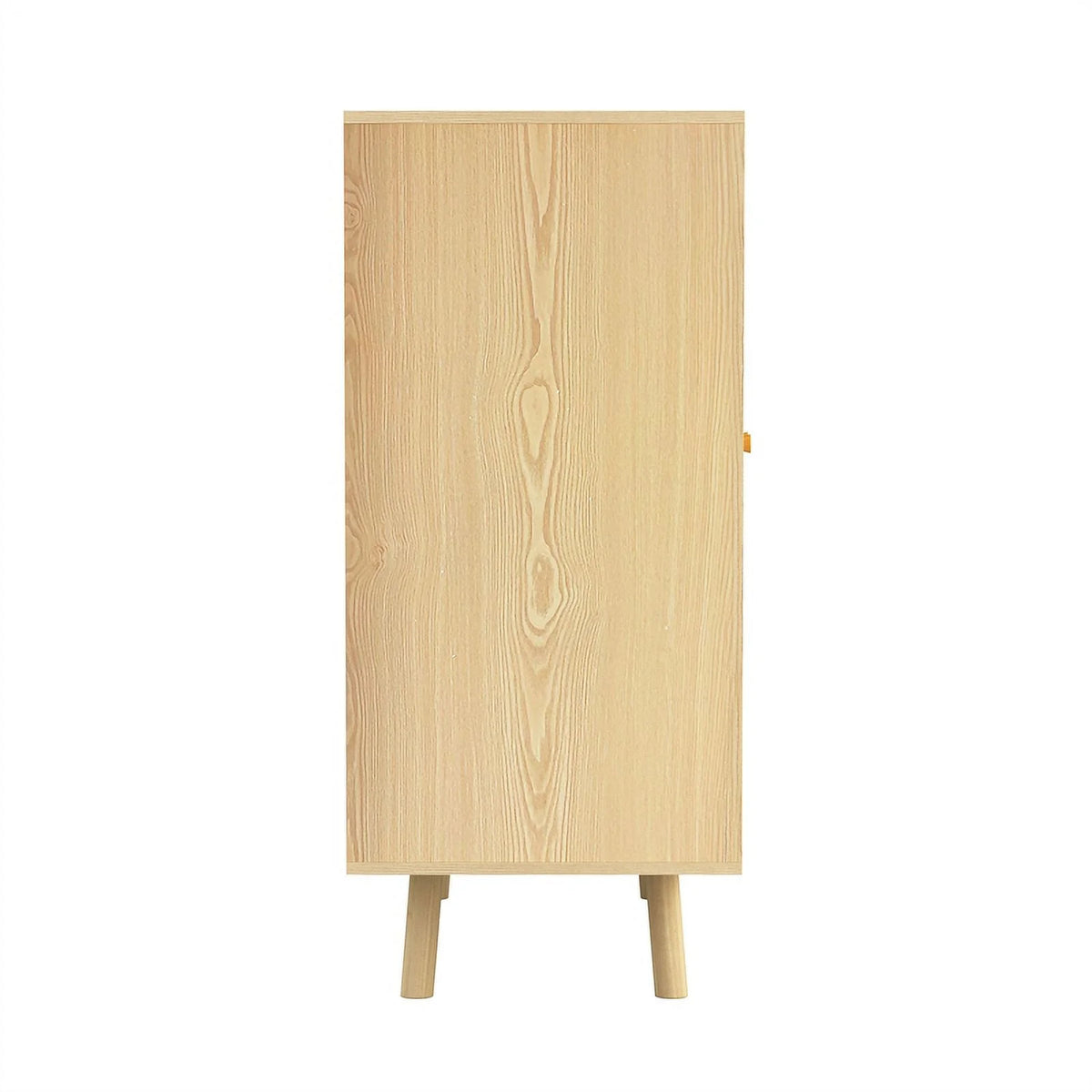 Modern Engineered Wood Bar Cabinet with Rattan Inlay in Oak D1279