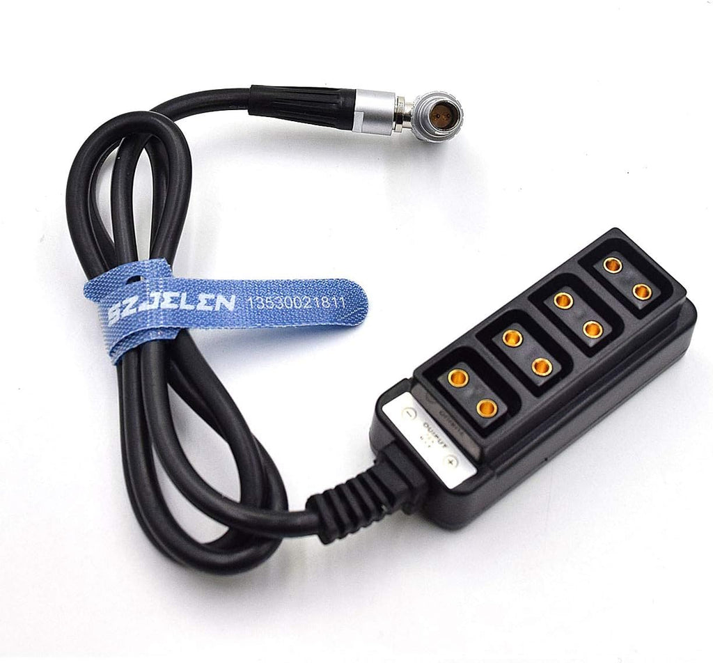 2-Pin Plug to 4-Port D-Tap Hub Adapter Splitter Cable, Pack of 2 O1066