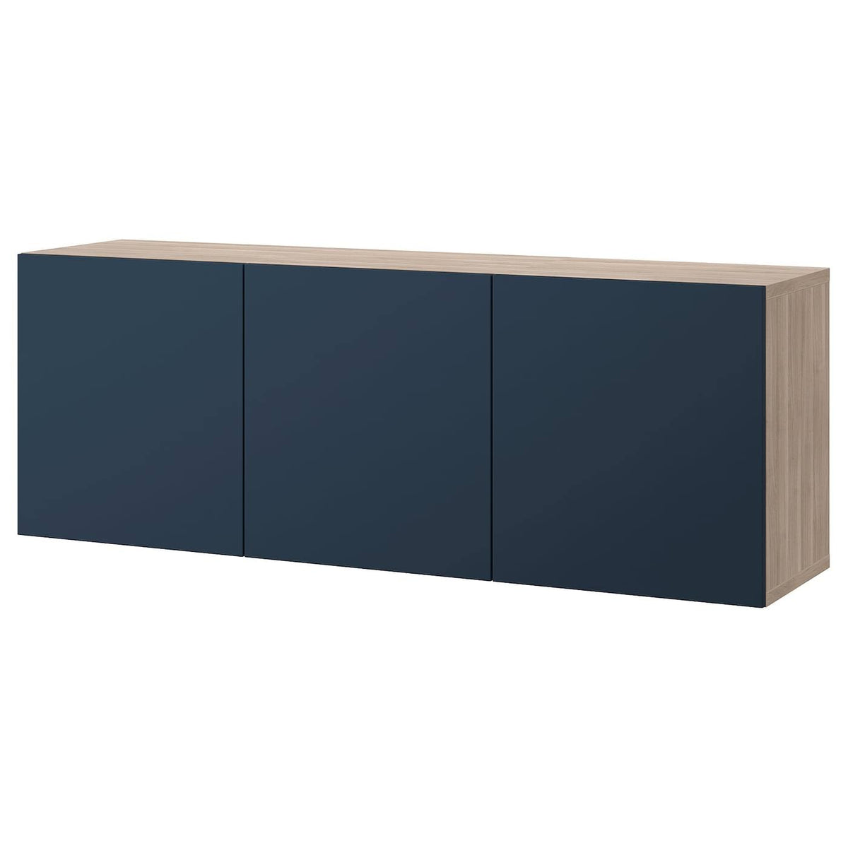 Wall-Mounted Cabinet Combination, Walnut Effect Light gray/notviken Blue, 180x42x64 cm C590592