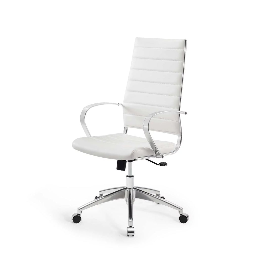 White Faux Leather High Back Chair C594660
