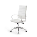 White Faux Leather High Back Chair C594660