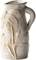 White Ceramic Vase with Handle R315