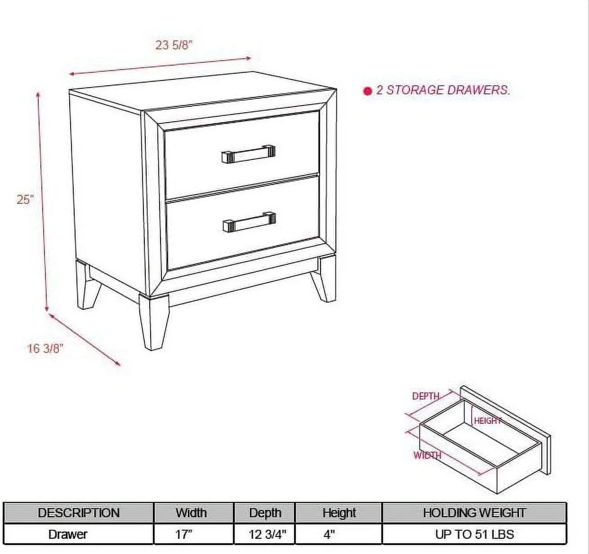 5-Piece King Size Bedroom Set Grey Black N4855
