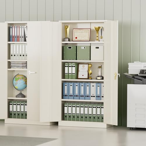 Black Metal Storage Cabinet with Adjustable Shelves W421858