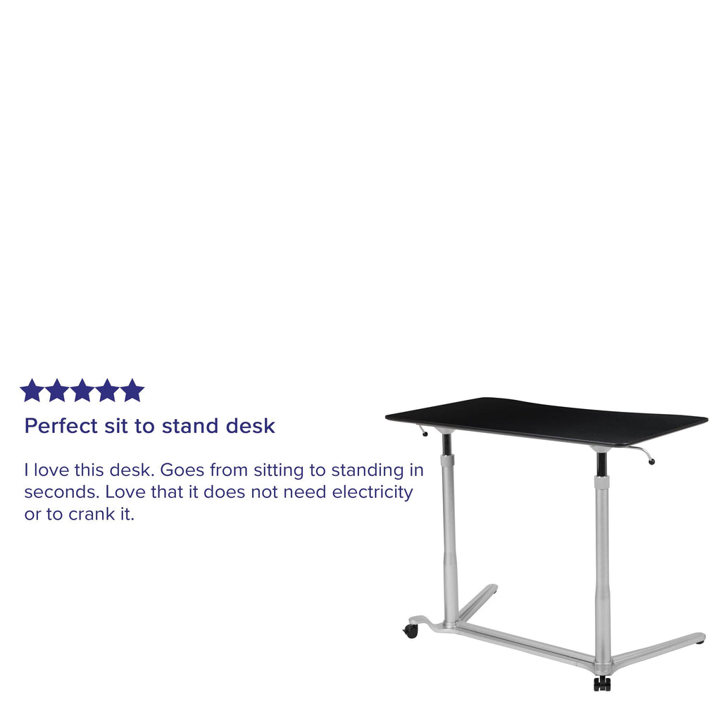 Black Sit-Stand Computer Desk G718